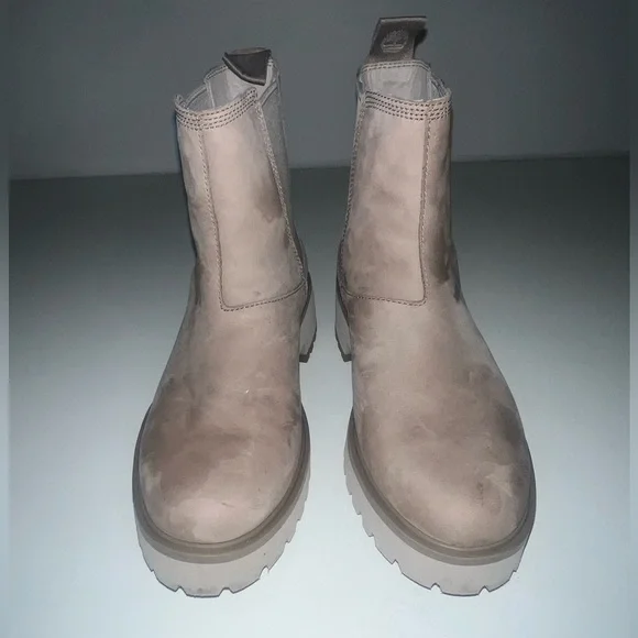 Timberland Women's Carnaby Cool Mid Chelsea Boot Taupe Gray Size 8 - Picture 2 of 5